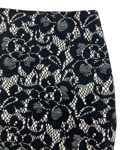 DOLCE & GABBANA（ドルチェ＆ガッバーナ）DOLCE & GABBANA (ドルチェ＆ガッバーナ) 総柄ミニスカート ブラック×ホワイト サイズ:SIZE 26/40の古着・服飾アイテム