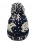 MONCLER (モンクレール) ノルディックニット帽 ネイビー：6000円