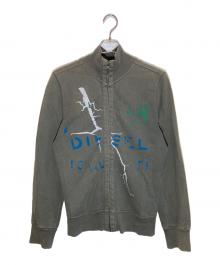 DIESEL（ディーゼル）の古着「ジップスウェット」｜カーキ