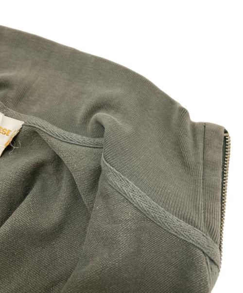 DIESEL（ディーゼル）DIESEL (ディーゼル) ジップスウェット カーキ サイズ:Sの古着・服飾アイテム