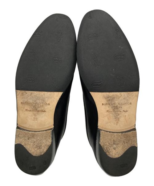 BAUDOIN&LANGE（ボードインアンドランジ）BAUDOIN&LANGE (ボードインアンドランジ) カーフレザータッセルローファー ブラック サイズ:SIZE 39の古着・服飾アイテム