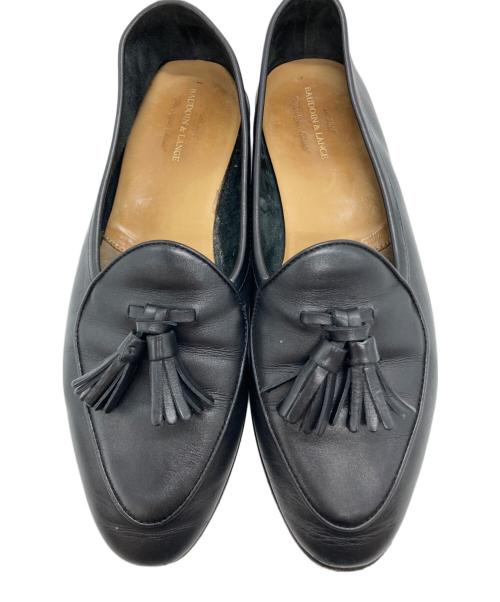 BAUDOIN&LANGE（ボードインアンドランジ）BAUDOIN&LANGE (ボードインアンドランジ) カーフレザータッセルローファー ブラック サイズ:SIZE 39の古着・服飾アイテム