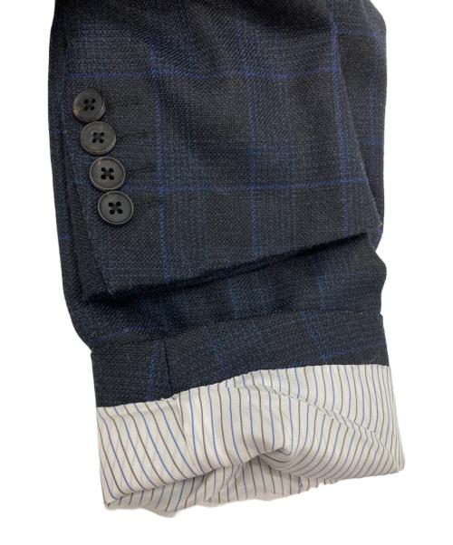 BURBERRY LONDON（バーバリーロンドン）BURBERRY LONDON (バーバリーロンドン) チェックテーラードジャケット ネイビー×ブラック サイズ:A4の古着・服飾アイテム