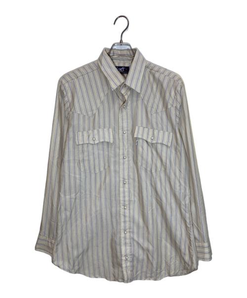 LEVI'S（リーバイス）LEVI'S (リーバイス) ストライプウエスタンシャツ ベージュ サイズ:Lの古着・服飾アイテム