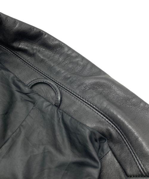 ck Calvin Klein（シーケーカルバンクライン）ck Calvin Klein (シーケーカルバンクライン) ラムレザーテーラードジャケット ブラック サイズ:Ⅿの古着・服飾アイテム