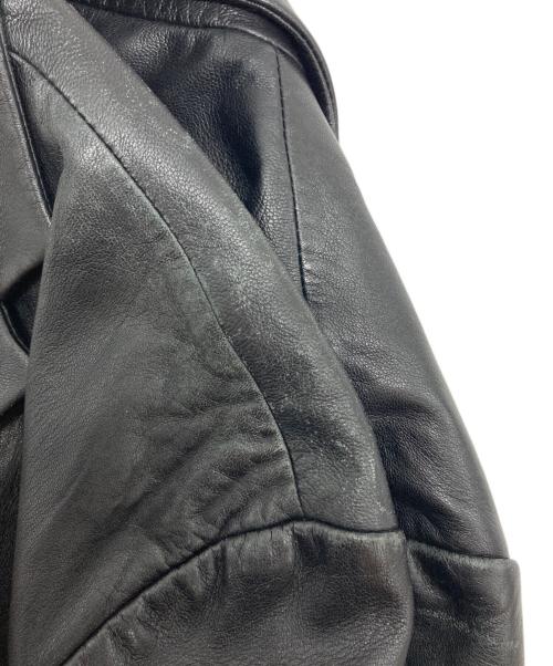 ck Calvin Klein（シーケーカルバンクライン）ck Calvin Klein (シーケーカルバンクライン) ラムレザーテーラードジャケット ブラック サイズ:Ⅿの古着・服飾アイテム