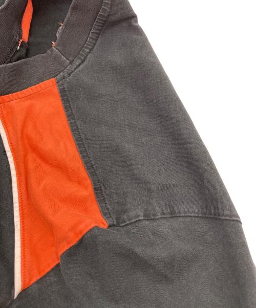 HARLEY-DAVIDSON（ハーレーダビッドソン）HARLEY-DAVIDSON (ハーレーダビッドソン) 刺繍ロゴカットソー ブラック×オレンジ サイズ:Ⅿの古着・服飾アイテム