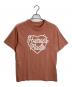 HUMAN MADE（ヒューマンメイド）の古着「ハートロゴプリントTシャツ」｜ピンクブラウン