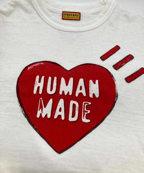 HUMAN MADE（ヒューマンメイド）HUMAN MADE (ヒューマンメイド) ハートロゴグラフィックTシャツ ホワイト サイズ:SIZE Mの古着・服飾アイテム