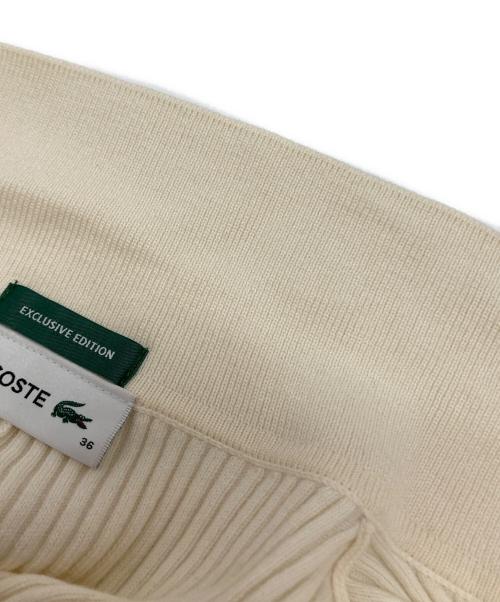 LACOSTE（ラコステ）LACOSTE (ラコステ) ニットワンピース アイボリー サイズ:SIZE S (36)の古着・服飾アイテム