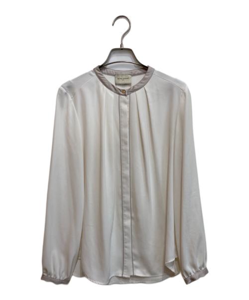 UNITED ARROWS TOKYO（ユナイテッドアローズトウキョウ）UNITED ARROWS TOKYO (ユナイテッドアローズトウキョウ) バイカラー パイピング ブラウス ホワイト サイズ:-の古着・服飾アイテム