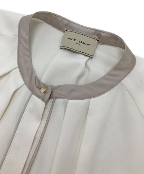 UNITED ARROWS TOKYO（ユナイテッドアローズトウキョウ）UNITED ARROWS TOKYO (ユナイテッドアローズトウキョウ) バイカラー パイピング ブラウス ホワイト サイズ:-の古着・服飾アイテム