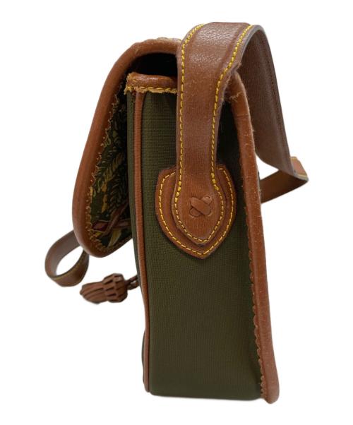 LOEWE（ロエベ）LOEWE (ロエベ) アナグラムショルダーバッグ グリーン×ブラウンの古着・服飾アイテム