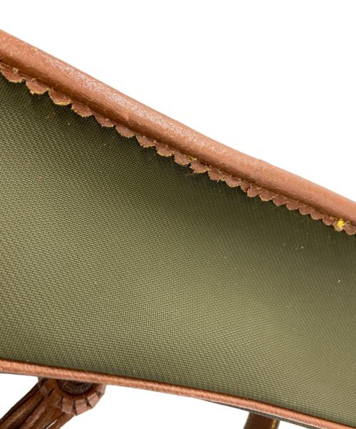 LOEWE（ロエベ）LOEWE (ロエベ) アナグラムショルダーバッグ グリーン×ブラウンの古着・服飾アイテム