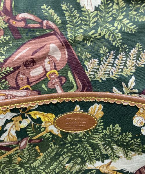 LOEWE（ロエベ）LOEWE (ロエベ) アナグラムショルダーバッグ グリーン×ブラウンの古着・服飾アイテム