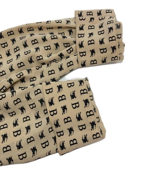 Burberry's（バーバリーズ）Burberry's (バーバリーズ) ホースロゴ総柄シャツブラウス ベージュ サイズ:SIZE 40の古着・服飾アイテム