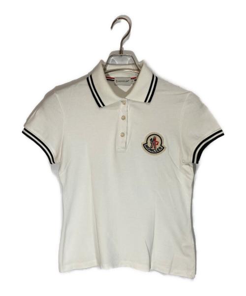 MONCLER（モンクレール）MONCLER (モンクレール) ワッペンポロシャツ ホワイト サイズ:SIZE Sの古着・服飾アイテム