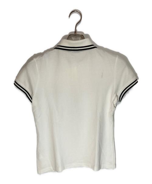 MONCLER（モンクレール）MONCLER (モンクレール) ワッペンポロシャツ ホワイト サイズ:SIZE Sの古着・服飾アイテム