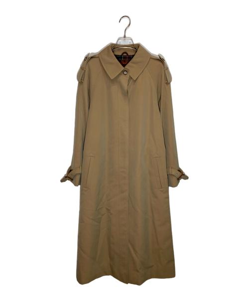 Yves Saint Laurent（イヴサンローラン）Yves Saint Laurent (イヴサンローラン) 裏地チェックウールステンカラーコート ベージュ サイズ:-の古着・服飾アイテム