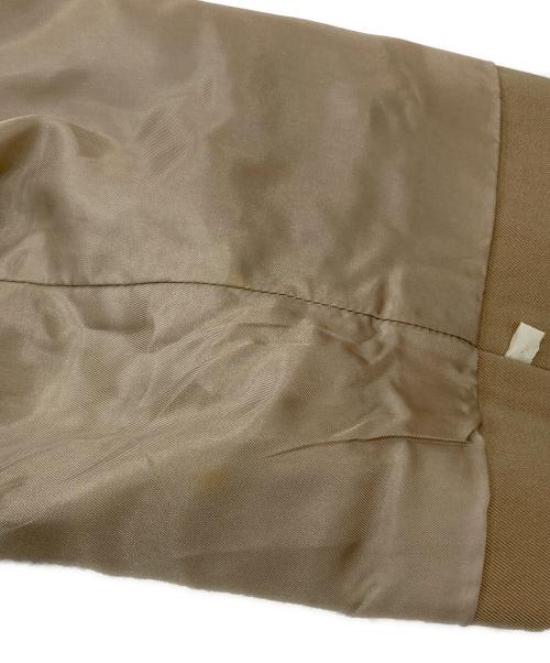 Yves Saint Laurent（イヴサンローラン）Yves Saint Laurent (イヴサンローラン) 裏地チェックウールステンカラーコート ベージュ サイズ:-の古着・服飾アイテム