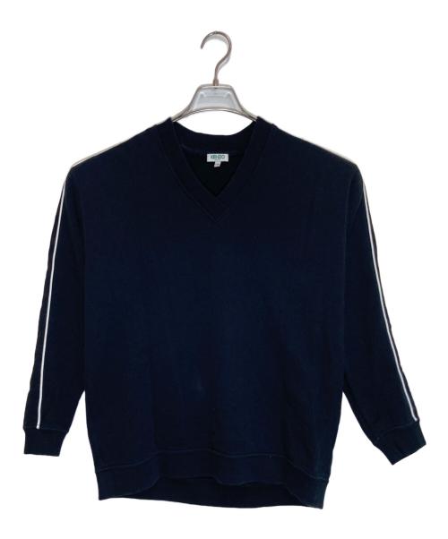 KENZO（ケンゾー）KENZO (ケンゾー) バックロゴVネックスウェット ブラック サイズ:Ⅿの古着・服飾アイテム