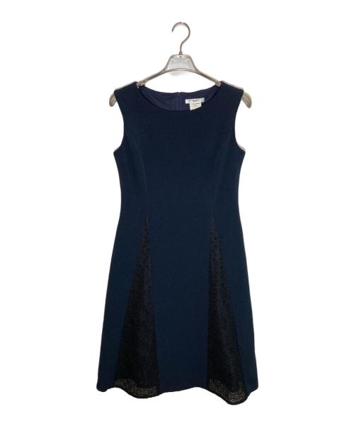 Rene（ルネ）Rene (ルネ) ノースリーブワンピース ネイビー サイズ:SIZE M (38)の古着・服飾アイテム