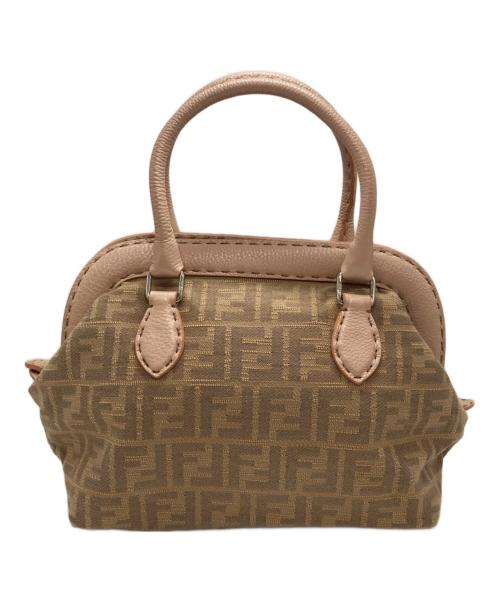 FENDI（フェンディ）FENDI (フェンディ) ズッカ柄セレリアハンドバッグ ピンクベージュ サイズ:-の古着・服飾アイテム