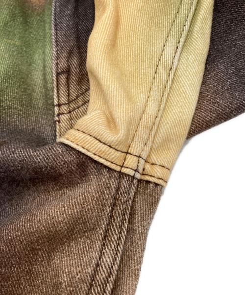 Jaded London（ジェイデッドロンドン）Jaded London (ジェイデッドロンドン) グラデーションデニムパンツ ブラウン×グリーン サイズ:SIZE W32の古着・服飾アイテム