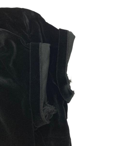 GIANNI VERSACE（ジャンニ・ヴェルサーチ）GIANNI VERSACE (ジャンニ・ヴェルサーチ) ベロア半袖ワンピース ブラック サイズ:42の古着・服飾アイテム