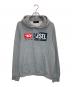 DIESEL（ディーゼル）の古着「ロゴプリントプルオーバーパーカー」｜グレー