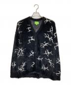 HUFハフ）の古着「CRACKED CARDIGAN」｜ブラック