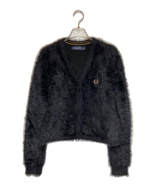 FRED PERRY（フレッドペリー）FRED PERRY (フレッドペリー) RAY BEAMS (レイ ビームス) 別注シャギーカーディガン ブラック サイズ:SIZE UK10の古着・服飾アイテム