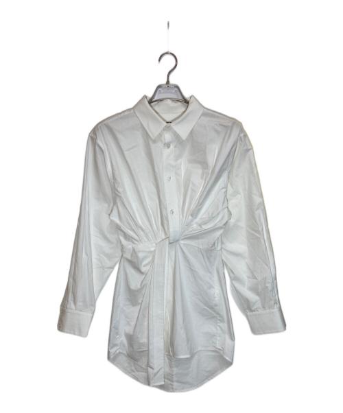 ALEXANDER WANG（アレキサンダー・ワン）ALEXANDER WANG (アレキサンダー・ワン) ねじれシャツワンピース ホワイト サイズ:SIZE 0の古着・服飾アイテム