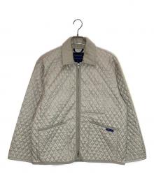 LAVENHAM（ラベンハム）の古着「ジップアップキルティングジャケット」｜アイボリー