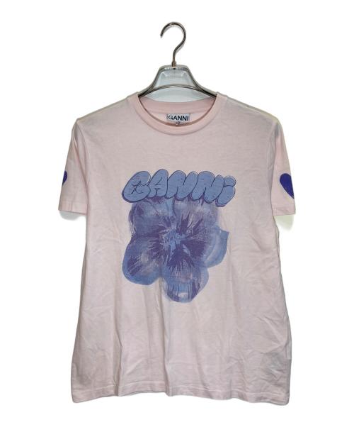 GANNI（ガニー）Ganni (ガニー) TOMORROW LAND (トゥモローランド) プリントTシャツ ピンク サイズ:Sの古着・服飾アイテム