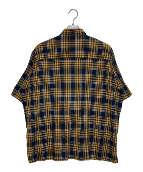 BEAMS（ビームス）BEAMS (ビームス) CHECK CUBA SHIRT ネイビー×イエロー サイズ:Sの古着・服飾アイテム