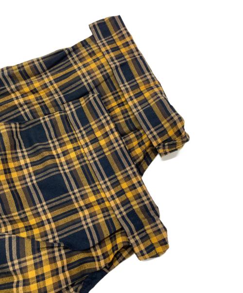 BEAMS（ビームス）BEAMS (ビームス) CHECK CUBA SHIRT ネイビー×イエロー サイズ:Sの古着・服飾アイテム