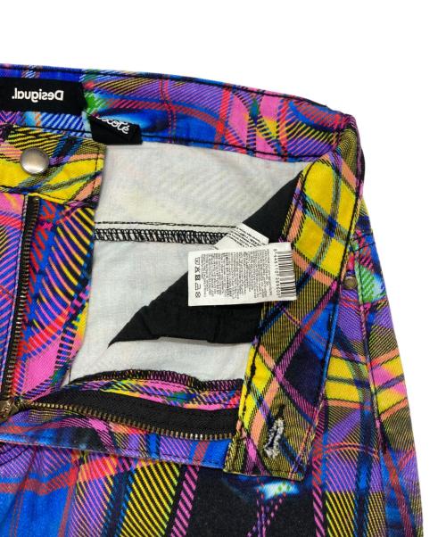 Desigual（デシグアル）Desigual (デシグアル) María Escoté (マリアエスコテ) 変形チェック柄パンツ マルチカラー サイズ:Lの古着・服飾アイテム