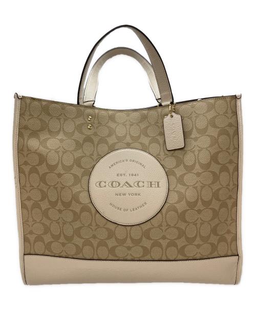 COACH（コーチ）COACH (コーチ) デンプシートート40 シグネチャーキャンバスウィズコーチパッチ ベージュ サイズ:-の古着・服飾アイテム