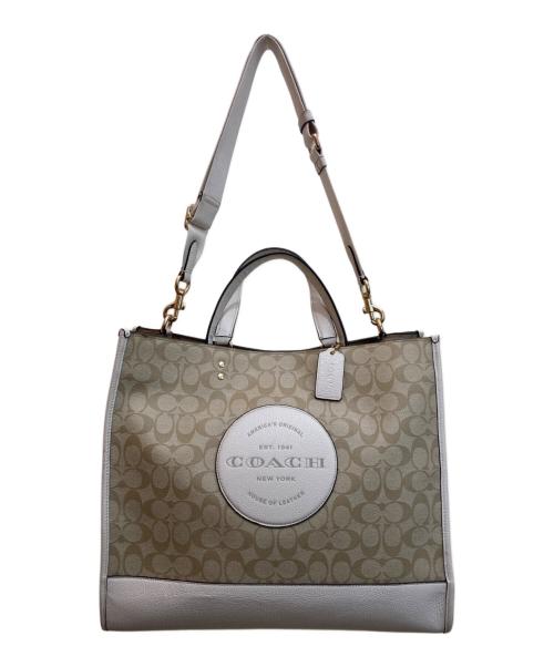 COACH（コーチ）COACH (コーチ) デンプシートート40 シグネチャーキャンバスウィズコーチパッチ ベージュ サイズ:-の古着・服飾アイテム