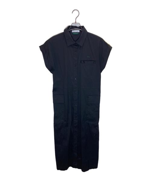 LACOSTE（ラコステ）LACOSTE (ラコステ) キモノスリーブシャツドレス ブラック サイズ:SIZE 36の古着・服飾アイテム
