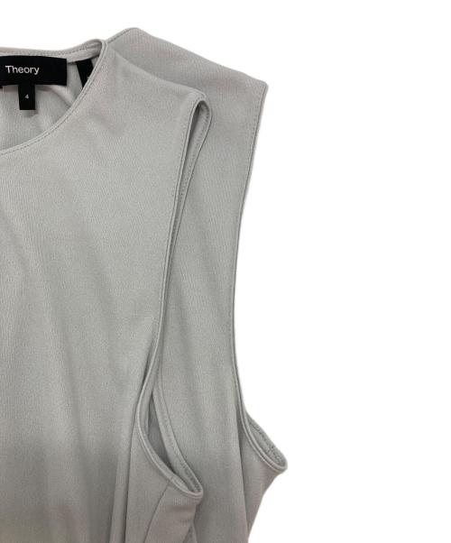 theory（セオリー）theory (セオリー) ジャージーカスケードロングワンピース グレー サイズ:SIZE 4の古着・服飾アイテム