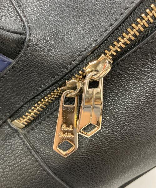 PAUL SMITH（ポールスミス）Paul Smith (ポールスミス) シグネチャージップストライプ レザーバックパック ブラック サイズ:-の古着・服飾アイテム