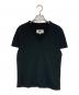 MM6 Maison Margiela（エムエムシックスメゾンマルジェラ）の古着「ワンポイントVネック半袖Tシャツ」｜ブラック