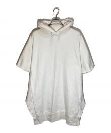 MM6 Maison Margiela（エムエムシックスメゾンマルジェラ）の古着「フーデッドノースリーブパーカー」｜ホワイト