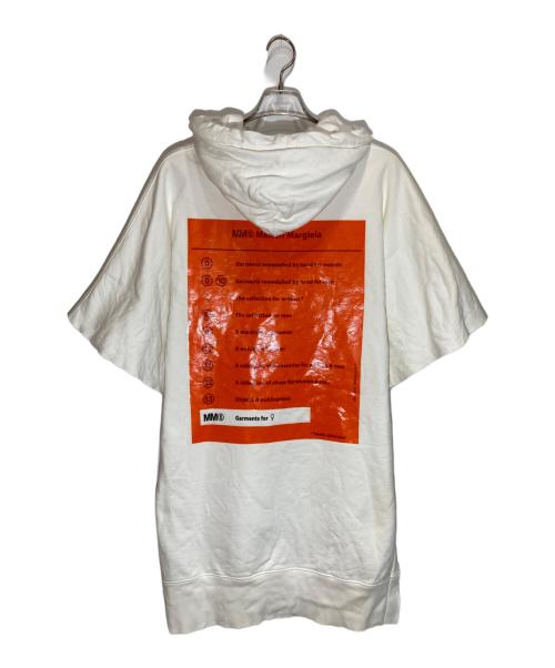 MM6 Maison Margiela（エムエムシックスメゾンマルジェラ）MM6 Maison Margiela (エムエムシックスメゾンマルジェラ) フーデッドノースリーブパーカー ホワイト サイズ:Sの古着・服飾アイテム