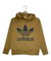 adidas（アディダス）の古着「ロゴプリントパーカー」｜ブラウン