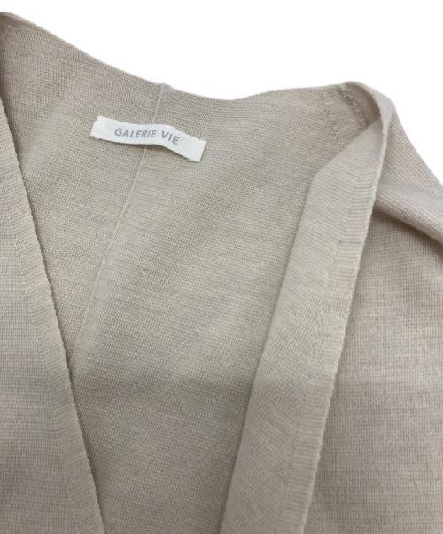 GALERIE VIE（ギャルリーヴィー）GALERIE VIE (ギャルリーヴィー) ウーステッドミラノ Vネックベスト ベージュ サイズ:SIZE Freeの古着・服飾アイテム