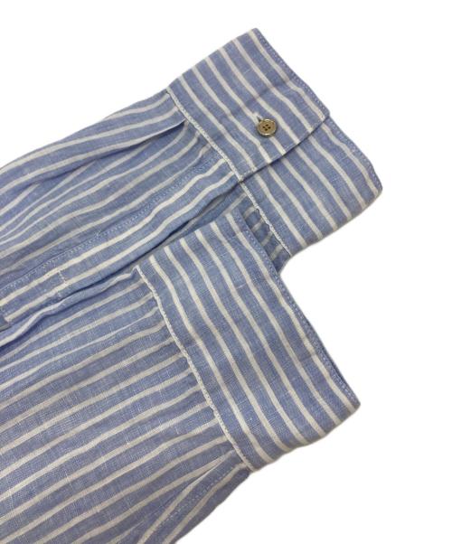 Spick and Span（スピック＆スパン）Spick and Span (スピック＆スパン) 80リネンカシュクール ビッグシャツ ホワイト×ブルー サイズ:SIZE Freeの古着・服飾アイテム