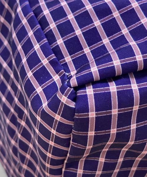 HAAG（ハーグ）haag (ハーグ) グレープチェックロゴトートバッグ パープル サイズ:-の古着・服飾アイテム